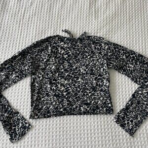 Motel - Patterned Backless Cropped Longsleeve